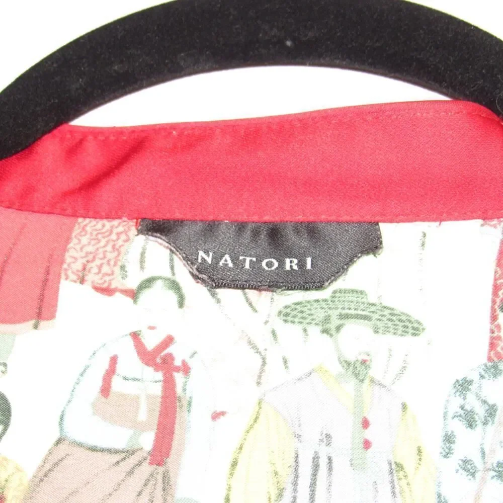 Natori Women's Dynasty Pajama Set in Red Print - Picture 4 of 9